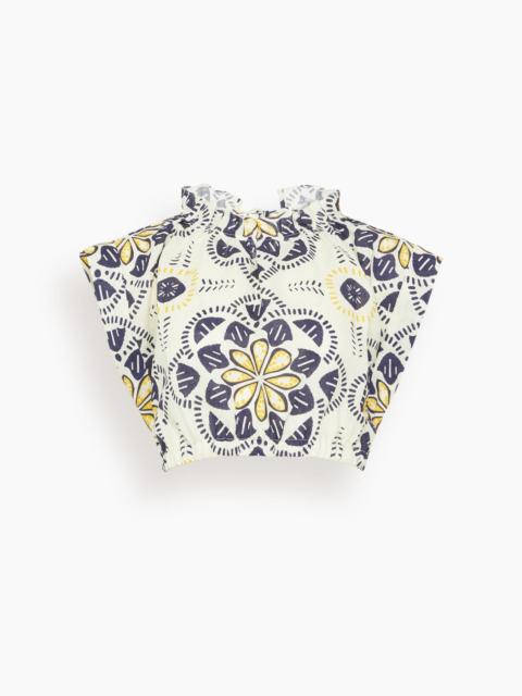 lemlem Muna Ruched Crop Top in Adey Soleil