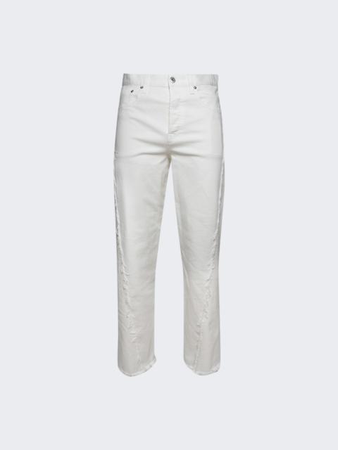 Twisted Wide Leg Jeans Optic White