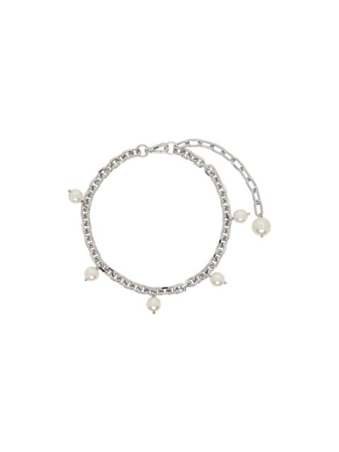 Simone Rocha Silver Pearl Chain Necklace