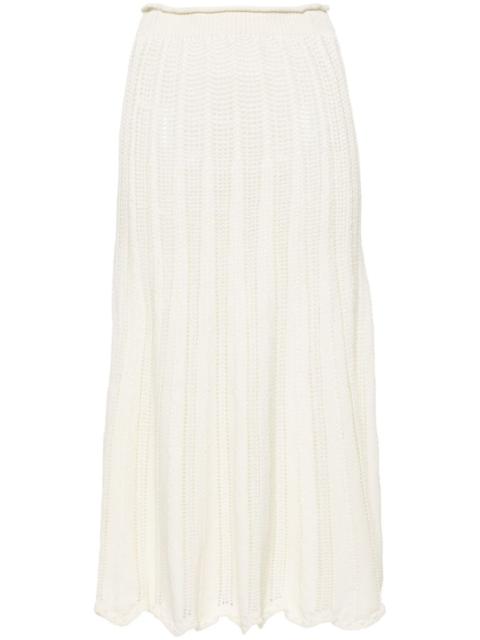 forte_forte open-knit cotton skirt
