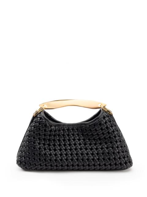 Elleme Mini Boomerang Woven Leather Black