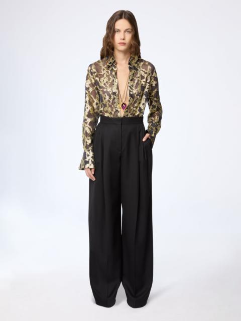 NINA RICCI Marble Gold Shirt With Bell Cuffs