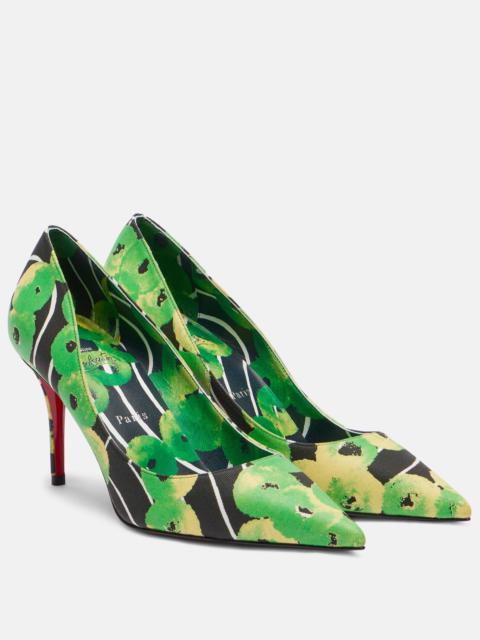 Christian Louboutin Miss Z 80 printed satin pumps