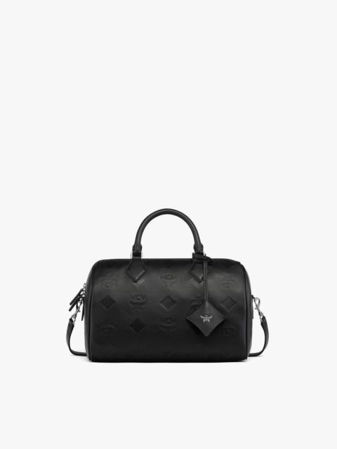 MCM Ella Boston Bag in Maxi Monogram Leather
