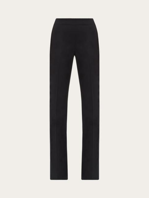 Straight leg wool trouser