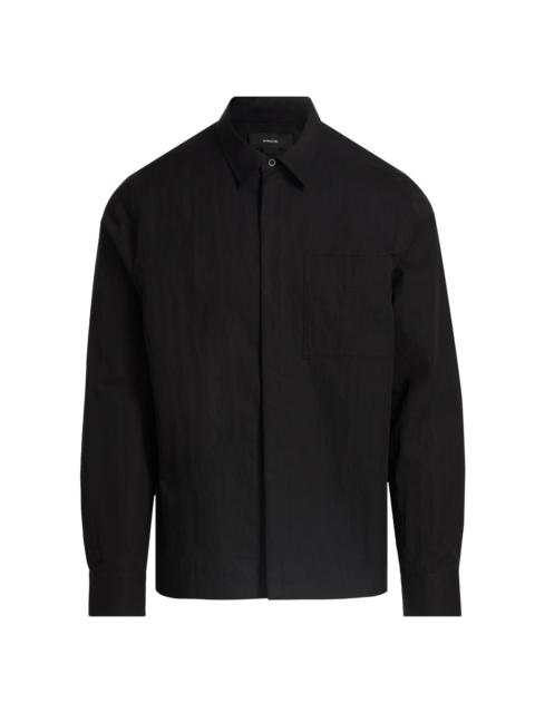 Vince Men's Patch Pocket Cotton-Blend Shirt Jacket - Black