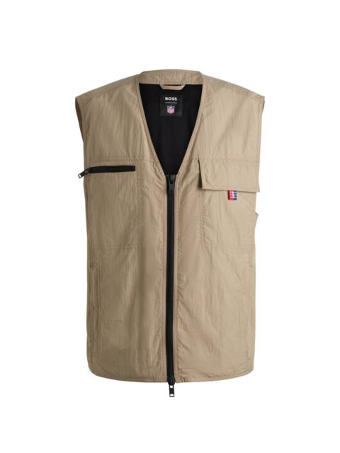 BOSS BOSS X NFL WATER-REPELLENT GILET WITH SPECIAL BRANDING
