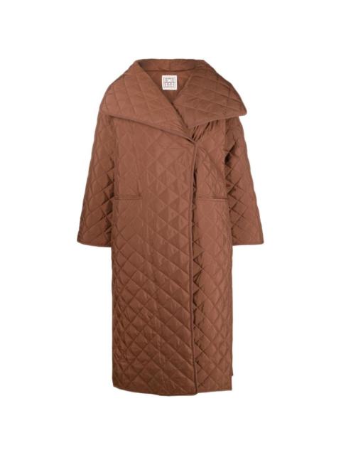 signature quilted oversize coat