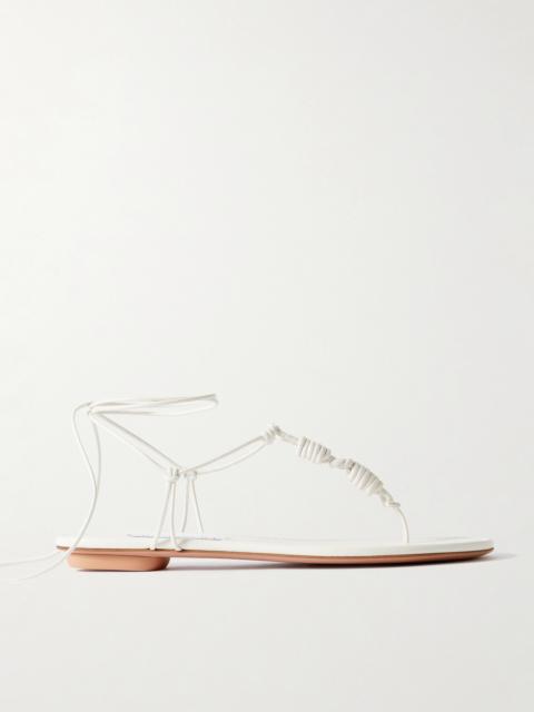 AQUAZZURA Oaxaca Knotted Leather Sandals