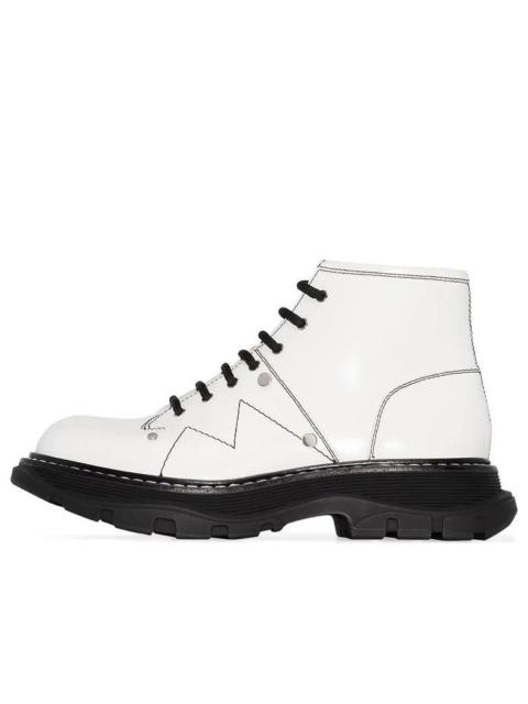 Alexander McQueen Alexander McQueen Tread Slick Lace Up Boot Ivory Black (Women's)