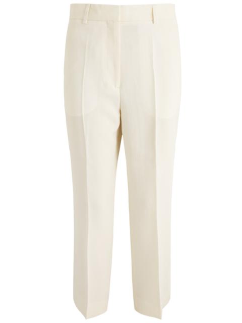 Totême Cropped straight-leg woven trousers
