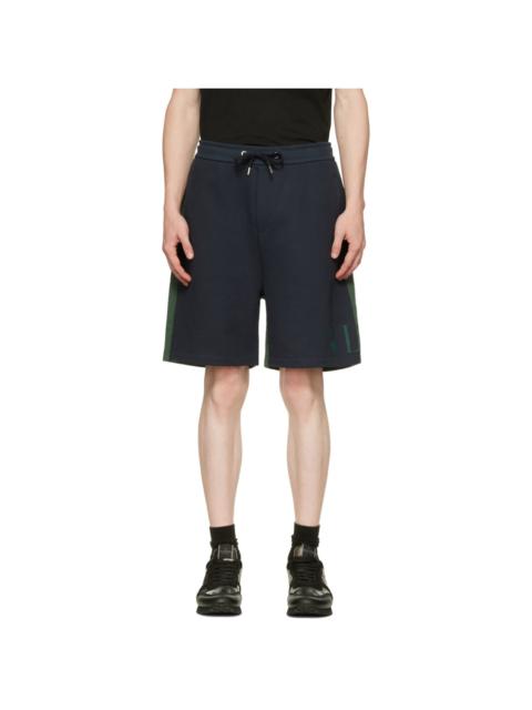 Navy & Green 'VLTN' Shorts