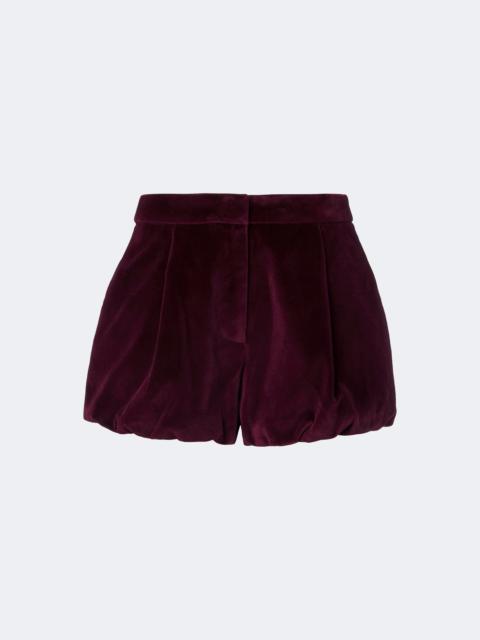 POSSE Maria cotton velvet balloon shorts
