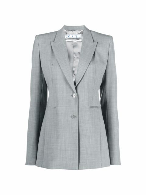 Off-White text-print tailored blazer