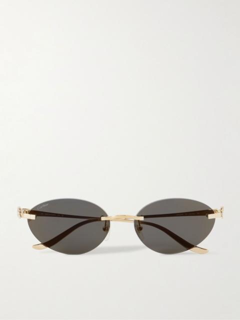 Cartier Panthère cat-eye gold-tone sunglasses Gold
