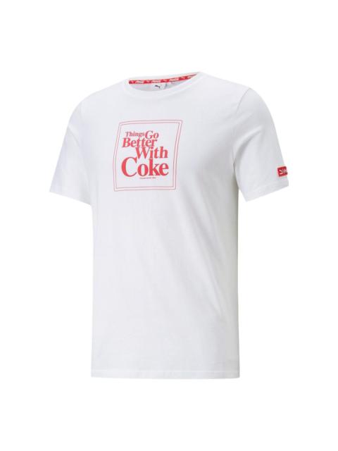 PUMA X Coca Cola Graphic Tee 'White' 536158-02