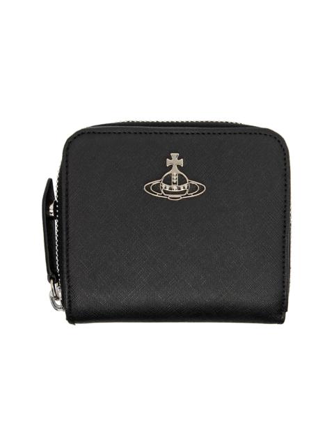 Vivienne Westwood Black Zip Medium Wallet