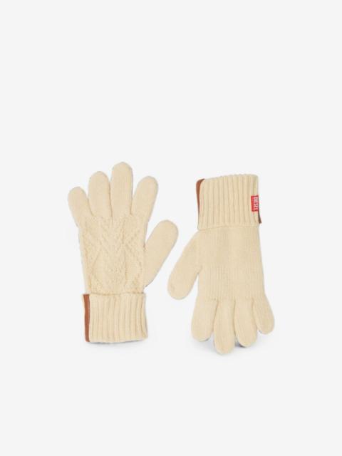 Diesel knitted gloves in wool and cotton