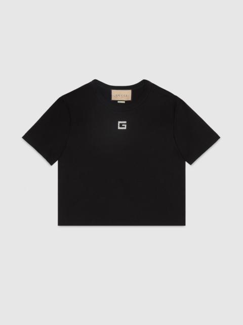 GUCCI Cotton jersey T-shirt with crystal
