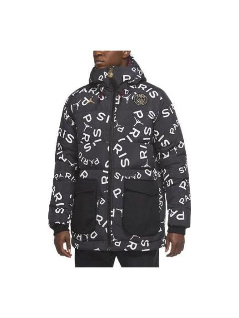 Jordan Air Jordan x Paris Saint-Germain Down AOP Parka 'Black' CK9736-010