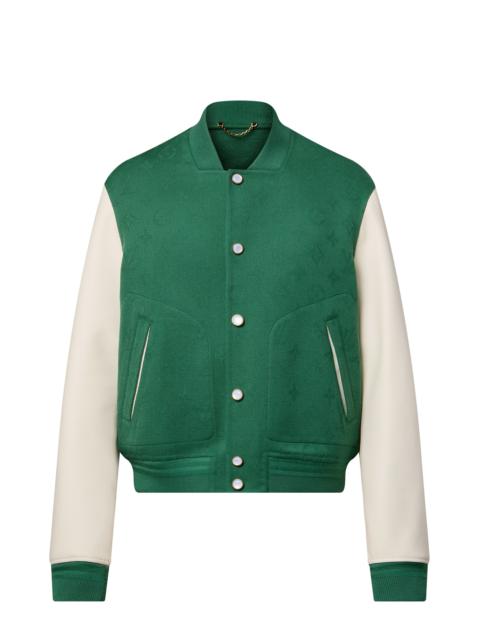 Louis Vuitton Leather Mix Monogram Varsity Jacket