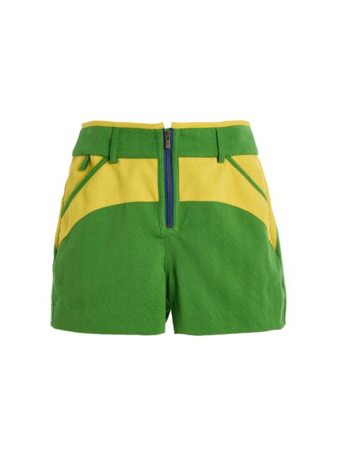 ROSIE ASSOULIN Ride or Fly Cotton-Blend Shorts green