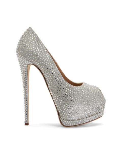 Sharon 140mm rhinestone-embellished pumps