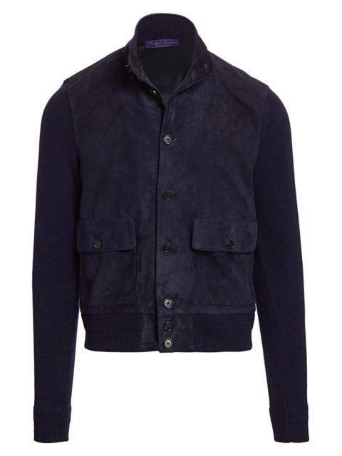 Ralph Lauren Men's Suede & Cashmere Jacket - Classic Chairman Navy