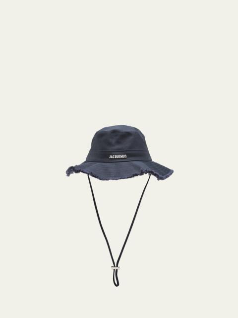 JACQUEMUS Men's Le Bob Artichaut Frayed Bucket Hat