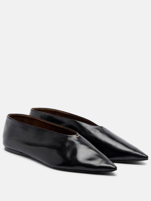 KHAITE Miriam leather ballet flats