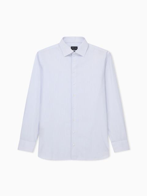 GIORGIO ARMANI REGULAR-FIT SHIRT IN LUXURY STRIPED COTTON