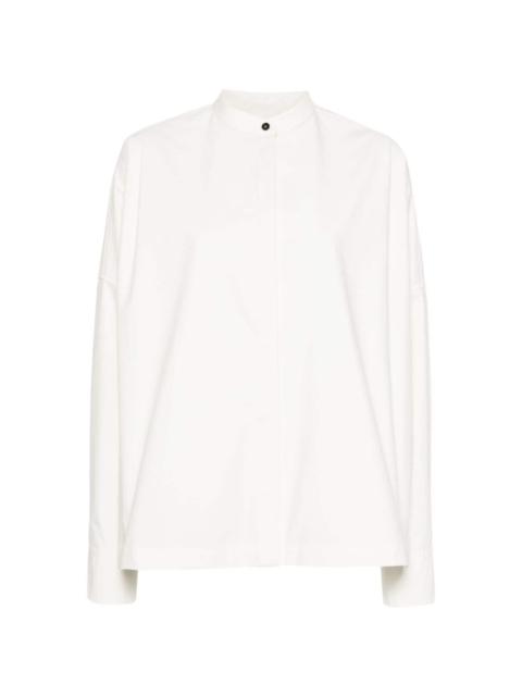 band-collar cotton shirt