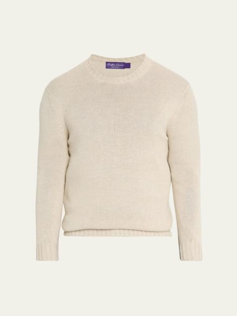 Ralph Lauren Men's Silk and Linen Knit Crewneck Sweater