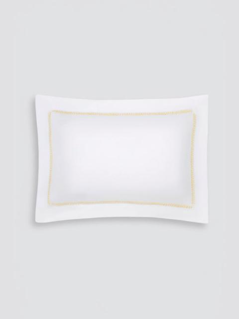 EMILIA WICKSTEAD Leaf Pillow Slip in White & Yellow Cotton