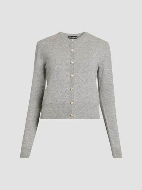 Dolce & Gabbana Women's Cashmere Crewneck Cardigan - Grigio Chiaro