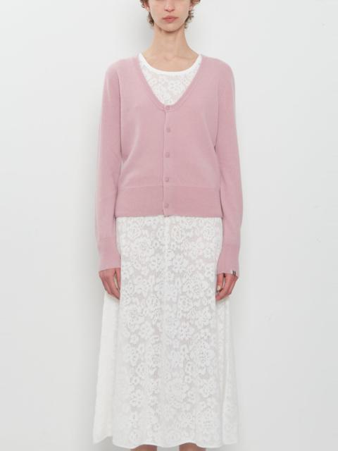 extreme cashmere n°511 Dorothea Cashmere Scoop Neck Cardigan — Rosa