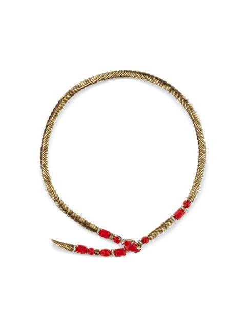 Roberto Cavalli snakeskin-effect choker necklace