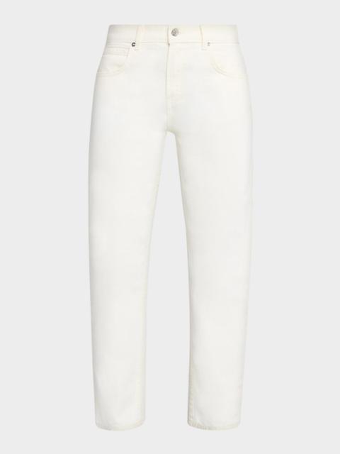 NILI LOTAN Lorimer Low-Rise Straight-Leg Crop Jeans