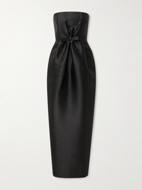 BERNADETTE Lenette Strapless Bow-detailed Taffeta Gown