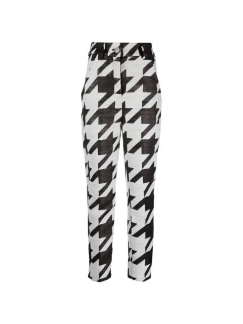 houndstooth-check trousers