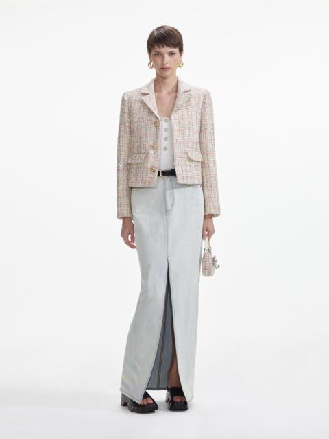 self-portrait Pastel Boucle Jacket