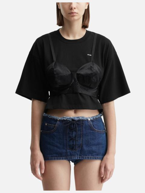 pushBUTTON bra point cropped top
