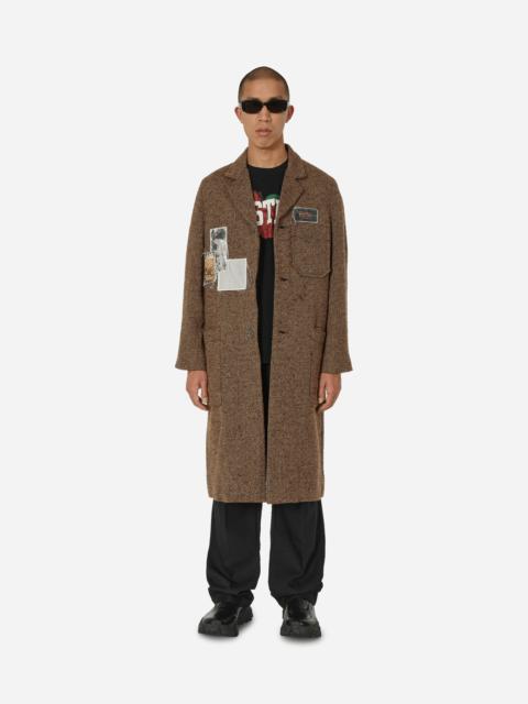 Song for the Mute High Lapel Raglan Coat Brown