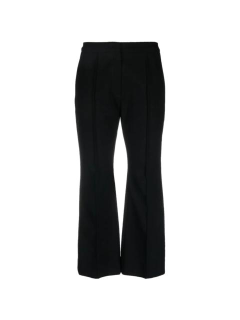 high-waisted cropped trousers