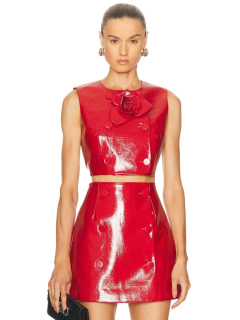 AKNVAS Edie Vegan Leather Top