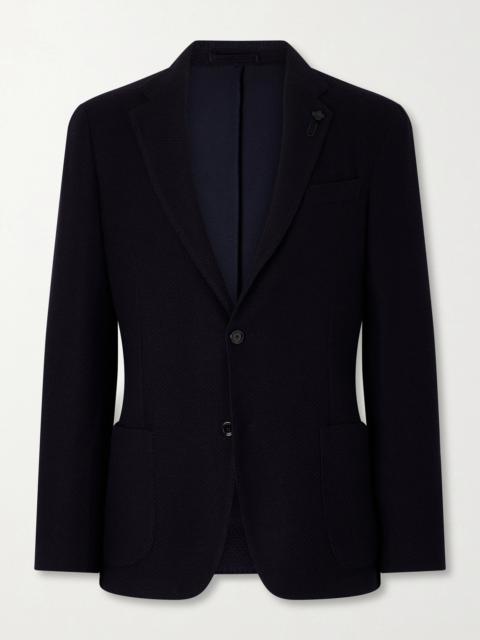 LARDINI Honeycomb-Knit Wool Blazer