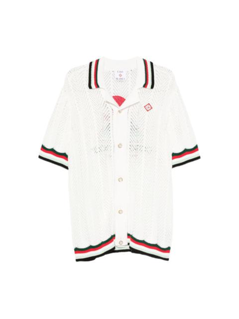 logo-embroidered shirt