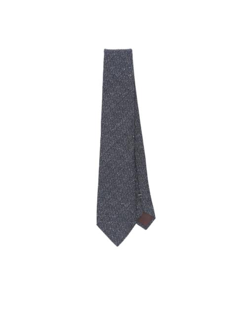 Canali speckled silk-wool tie