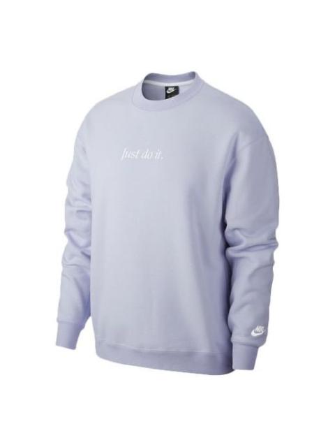 Nike Nike Sportswear JDI Fleece Crew Casual Sports Round Neck Purple Light purple CD0414-539