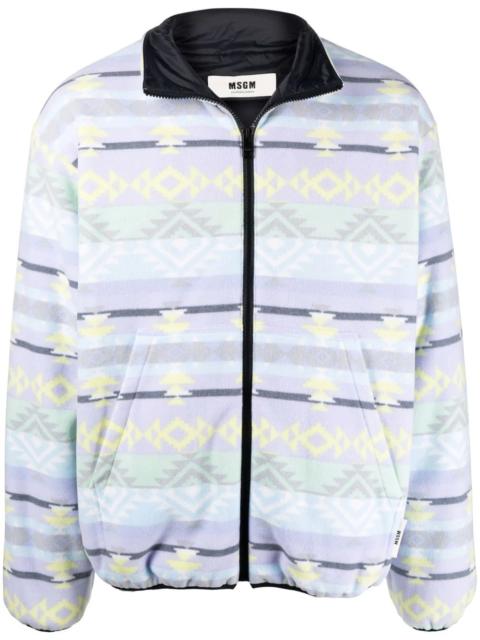 MSGM zip-up funnel neck jacket